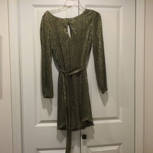 Metallic Gold Party Dress